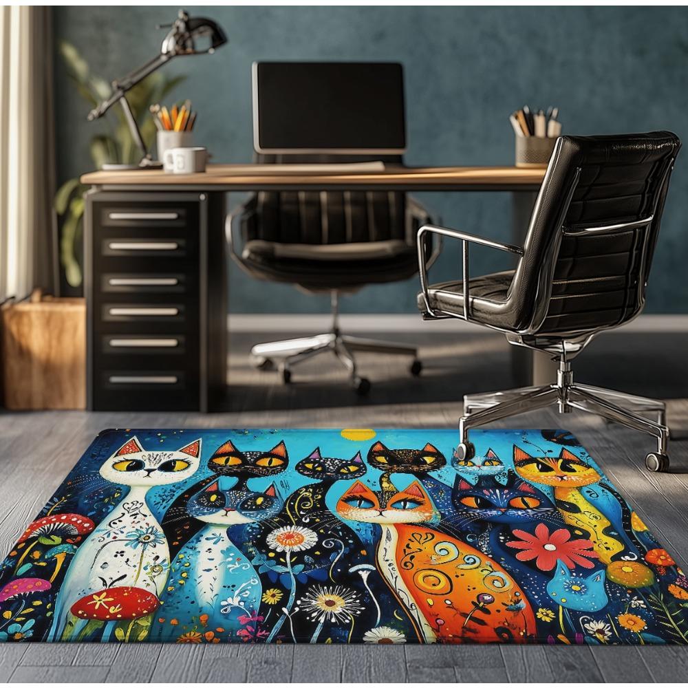 Whimsical colorful cats mushroom forest art rug for bedroom living room fun animal print floor decor soft crystal velvet carpet 60x90cm
Whimsical colorful cats mushroom forest art rug for bedroom living room fun animal print floor decor soft crystal velvet carpet 60x90cm