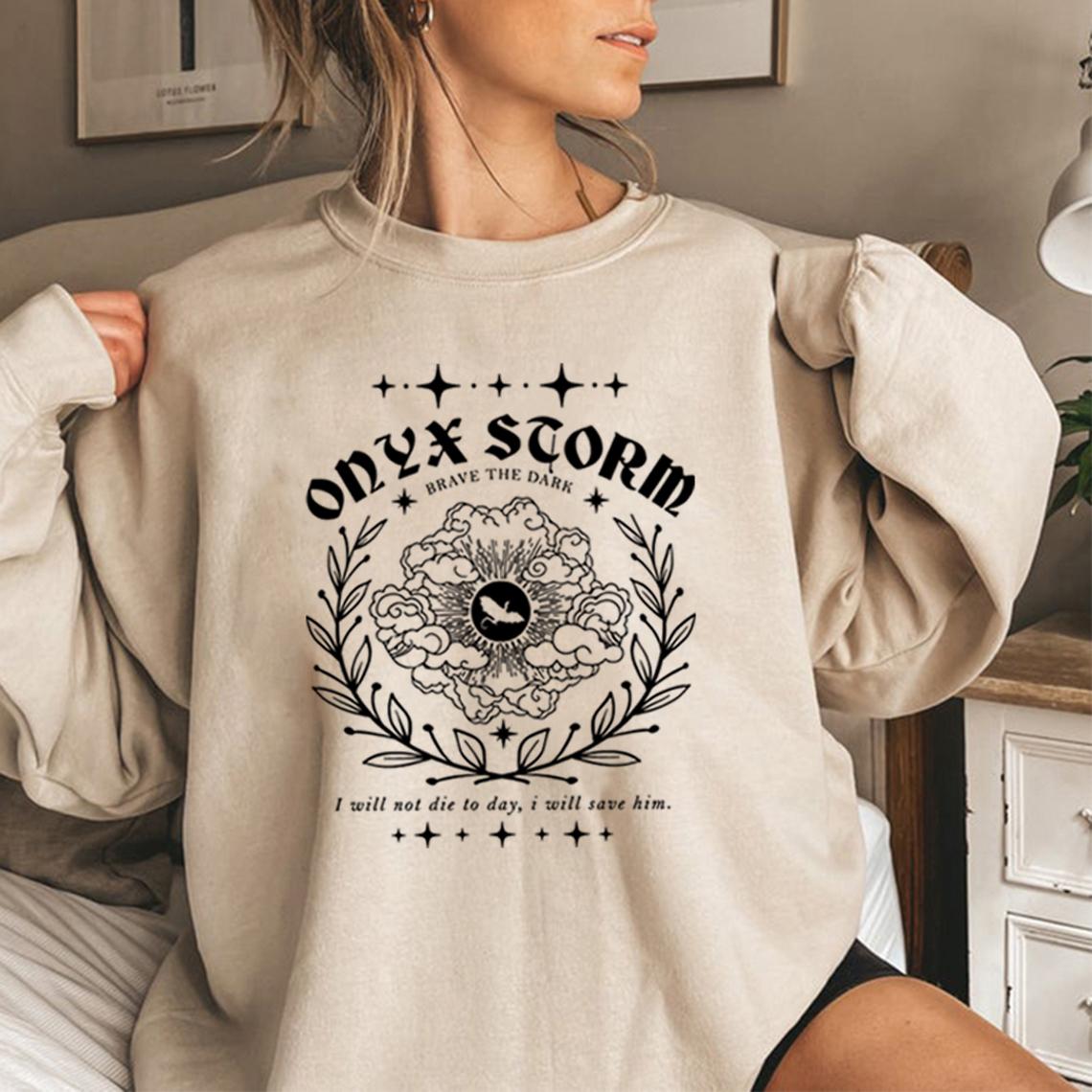 Onyx Storm Brave The Dark Sweatshirt Fourth Wing Sweatshirt Men Women Graphic Hoodies Violet Sorrengail Pullover Book Lover Gift S
Onyx Storm Brave The Dark Sweatshirt Fourth Wing Sweatshirt Men Women Graphic Hoodies Violet Sorrengail Pullover Book Lover Gift S