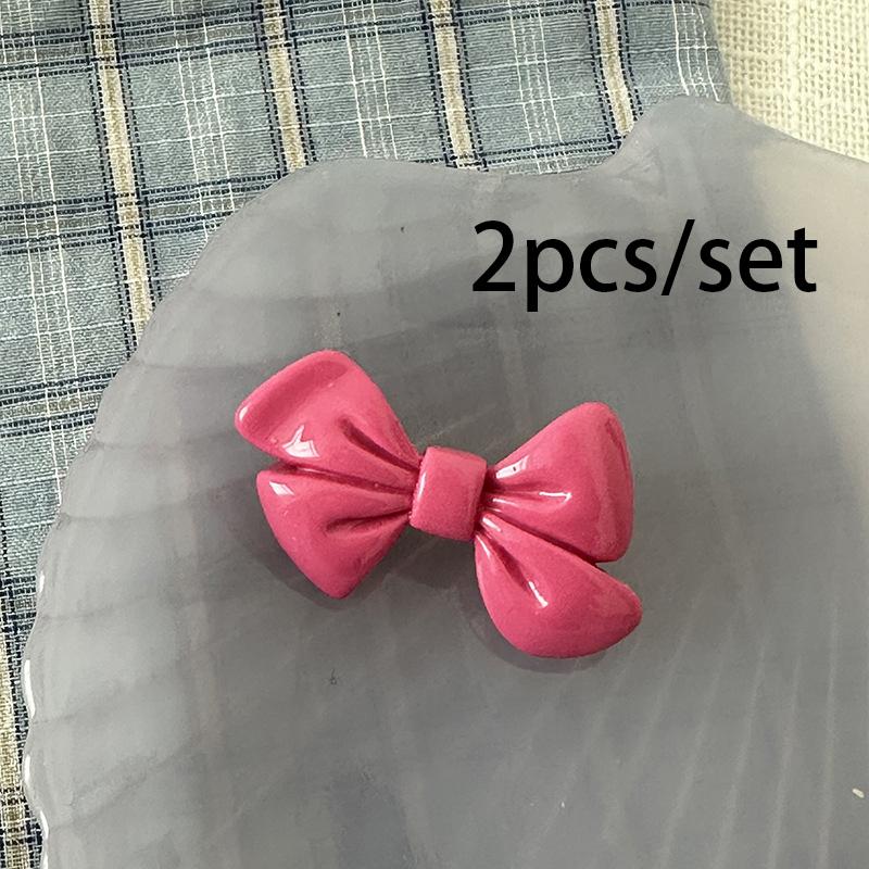 2 шт./набор Милая новая заколка-бант для волос Акриловая боковая заколка Однотонные заколки Женские аксессуары для волос
2 шт./набор Милая новая заколка-бант для волос Акриловая боковая заколка Однотонные заколки Женские аксессуары для волос