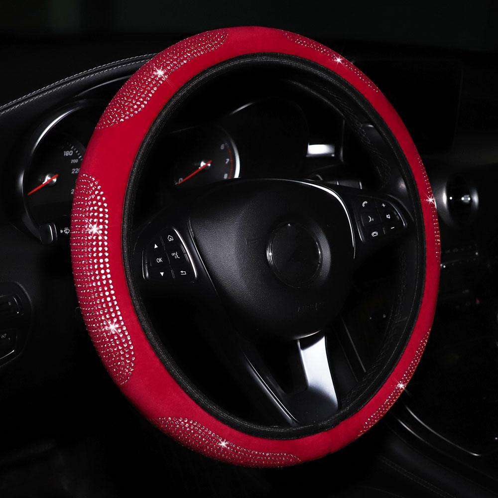 6 Round short velvet with diamond flash Blingbling elastic car steering wheel cover suitable for 37-38cm women
6 Round short velvet with diamond flash Blingbling elastic car steering wheel cover suitable for 37-38cm women