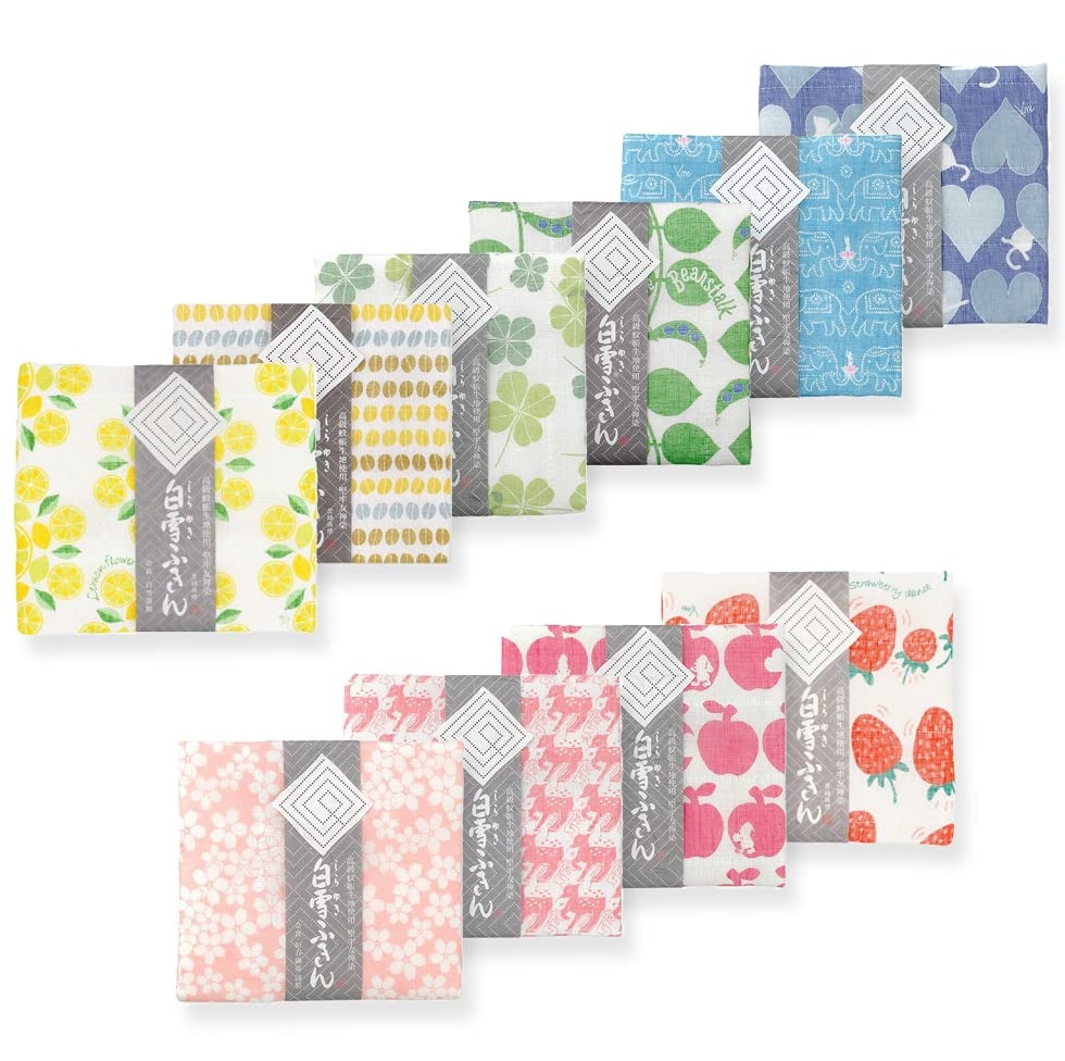 Snow White Yuzen Dishcloths, 10-Piece Set, Top 10 Popular Patterns, Perfect for Small Gifts/Presents, Approx. 30 x 40cm
Snow White Yuzen Dishcloths, 10-Piece Set, Top 10 Popular Patterns, Perfect for Small Gifts/Presents, Approx. 30 x 40cm