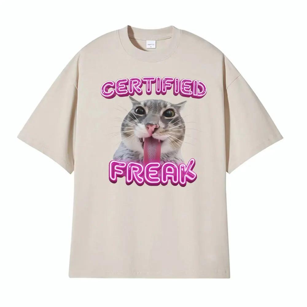 Certified Freak Cat Funny Unisex TShirt Loose Oversized Vintage High Street Fashion Cotton Tops for Men Women Tshirts 4XL
Certified Freak Cat Funny Unisex TShirt Loose Oversized Vintage High Street Fashion Cotton Tops for Men Women Tshirts 4XL