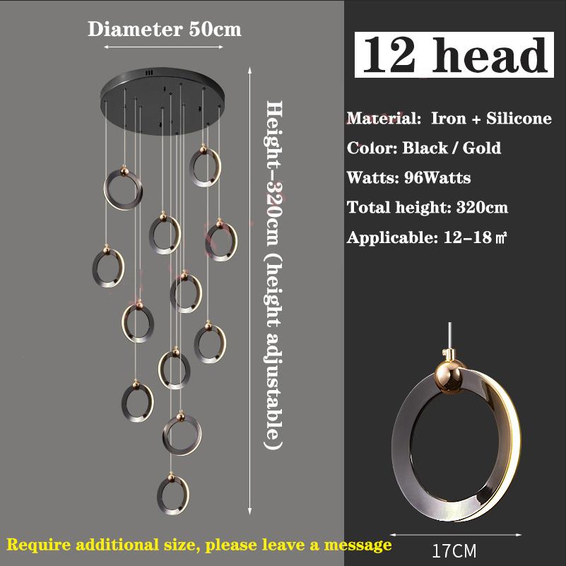 Лестничная лампа, длинная люстра, дуплексное здание, современный минималистичный светильник, роскошная креативная вилла, лофт, кольцевая люстра для гостиной 12-head
Лестничная лампа, длинная люстра, дуплексное здание, современный минималистичный светильник, роскошная креативная вилла, лофт, кольцевая люстра для гостиной 12-head