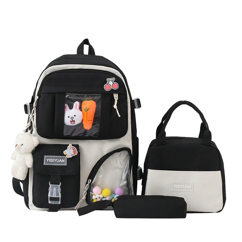 Рюкзак из холста, женский цветной контрастный рюкзак, школьная сумка для младших школьников и старшеклассников чёрный
Рюкзак из холста, женский цветной контрастный рюкзак, школьная сумка для младших школьников и старшеклассников чёрный