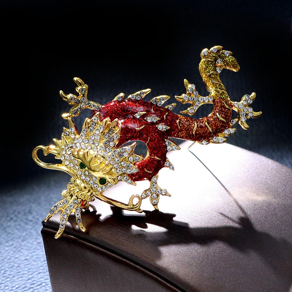 Vintage Casual Women Men Dragon Crystal Enamel Brooches Badges Elegant Unisx Clothing Coat Jewelry Pins Exquisite New Year Gift
Vintage Casual Women Men Dragon Crystal Enamel Brooches Badges Elegant Unisx Clothing Coat Jewelry Pins Exquisite New Year Gift