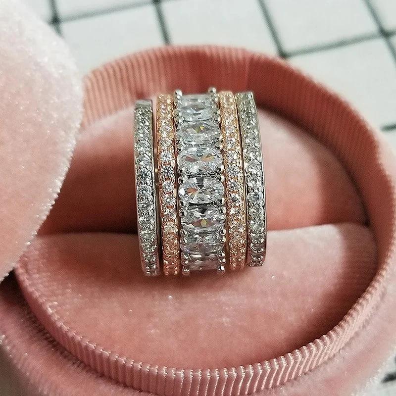 Huitan Luxury Two-Tone Wide Rings for Women Full Brilliant Cubic Zirconia Exquisite Superb Party Jewelry Trendy Chic Accessories 6
Huitan Luxury Two-Tone Wide Rings for Women Full Brilliant Cubic Zirconia Exquisite Superb Party Jewelry Trendy Chic Accessories 6