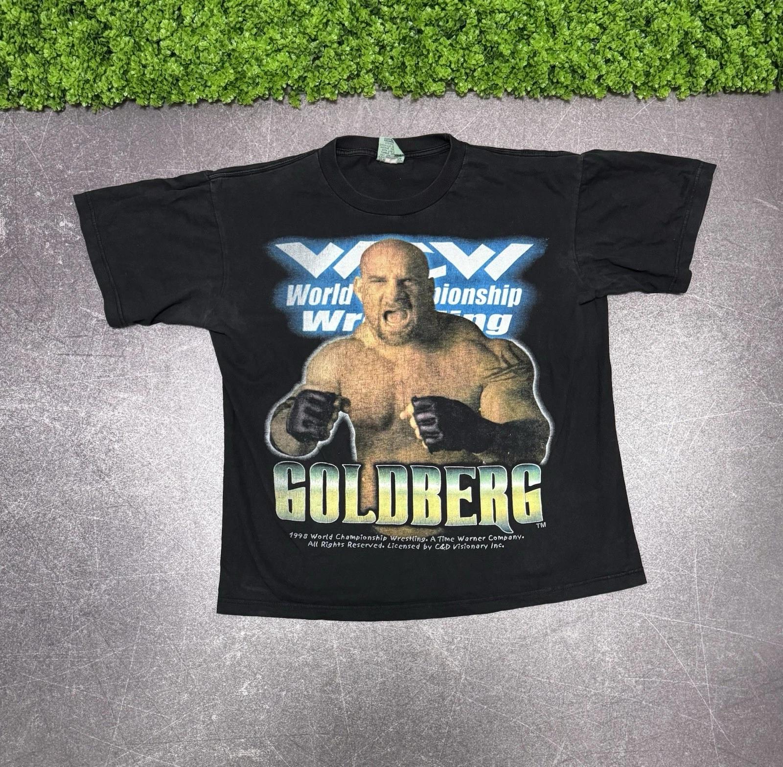 Rare Vintage 1998 WCW GOLDBERG Overprint Tee 3XL
Rare Vintage 1998 WCW GOLDBERG Overprint Tee 3XL