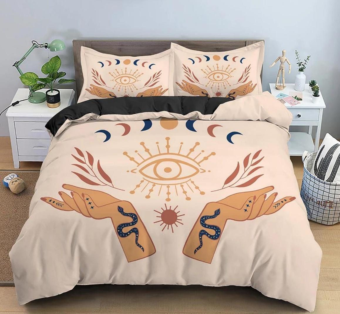 Sun plus Mon Soft Duvet Cover Quen King-Sized Dimensionsd Dimensions Exotic Mplusala Divination Themed Beding Home Decor 3 Piece Set Soft Quilt Cove 135*200cm Eu-Single
Sun plus Mon Soft Duvet Cover Quen King-Sized Dimensionsd Dimensions Exotic Mplusala Divination Themed Beding Home Decor 3 Piece Set Soft Quilt Cove 135*200cm Eu-Single