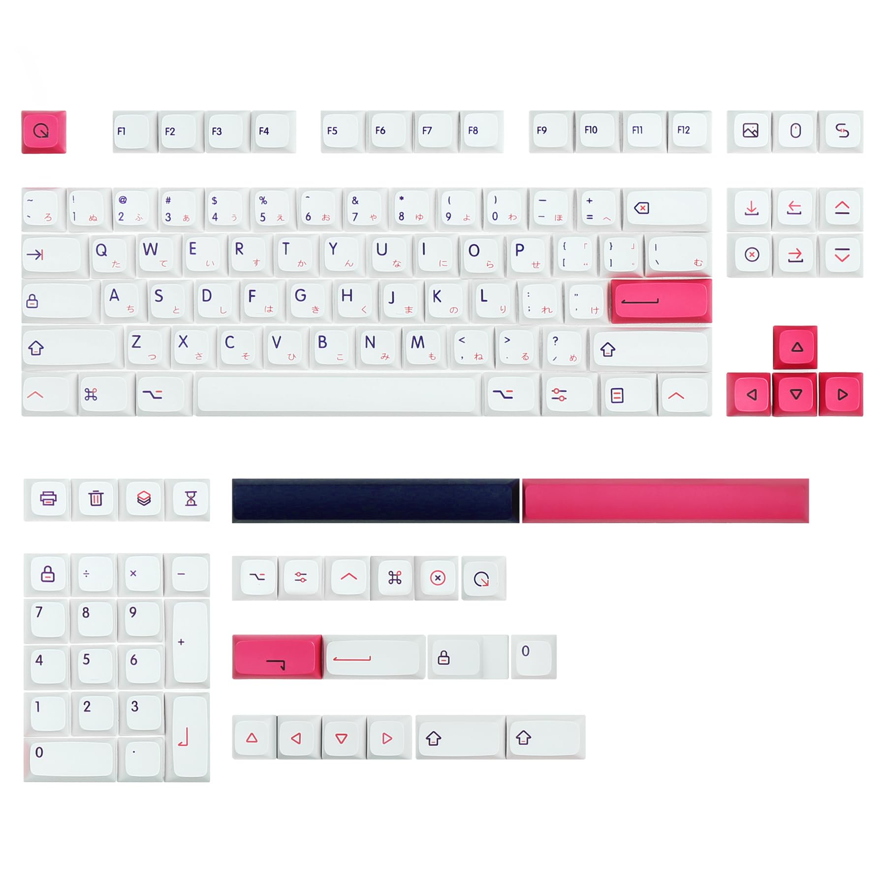 Happy Balls PBT Keycaps Japanese XDA Profile Custom Cherry MX Keycap Set Dye Sublimation Printing Compatible 61 68 75 84 87 96 98 104 108 MX Switches
Happy Balls PBT Keycaps Japanese XDA Profile Custom Cherry MX Keycap Set Dye Sublimation Printing Compatible 61 68 75 84 87 96 98 104 108 MX Switches