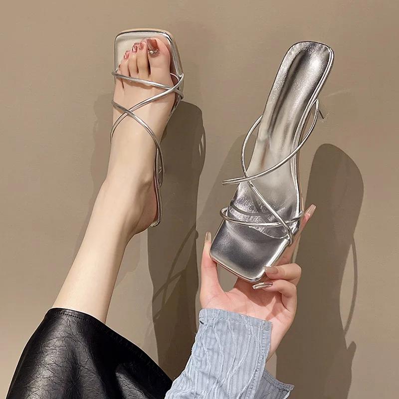 Fashion 2024 Women High Heel Sandals Summer Fashion Female Narrow Band Sandals Sexy Open Toe Stiletto Slippers For Woman Sandalias Mujer 34 чёрный
Fashion 2024 Women High Heel Sandals Summer Fashion Female Narrow Band Sandals Sexy Open Toe Stiletto Slippers For Woman Sandalias Mujer 34 чёрный