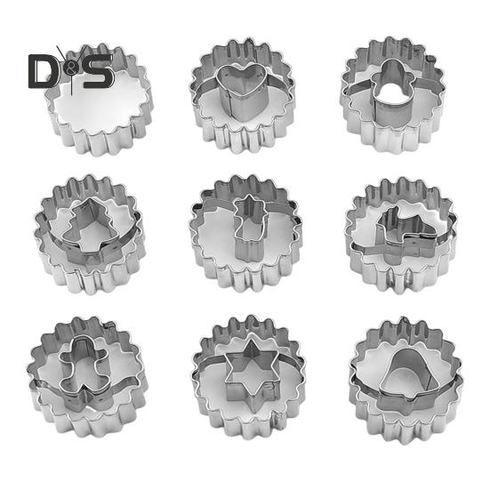 9 шт. набор рождественских формочек для печенья из нержавеющей стали формы для выпечки рождественская елка пряничный человечек снеговик лось формы для праздничной выпечки гаджеты 1 Set