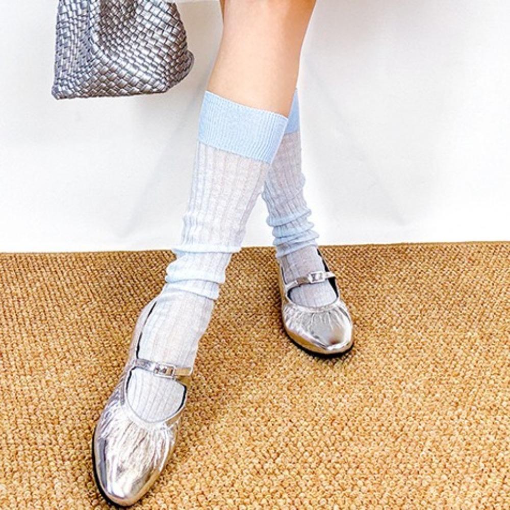 Thin JK Calf Socks Cotton Knee High Socks Sweet Thin Long Socks Ballet темно-сірий колір
Thin JK Calf Socks Cotton Knee High Socks Sweet Thin Long Socks Ballet темно-сірий колір