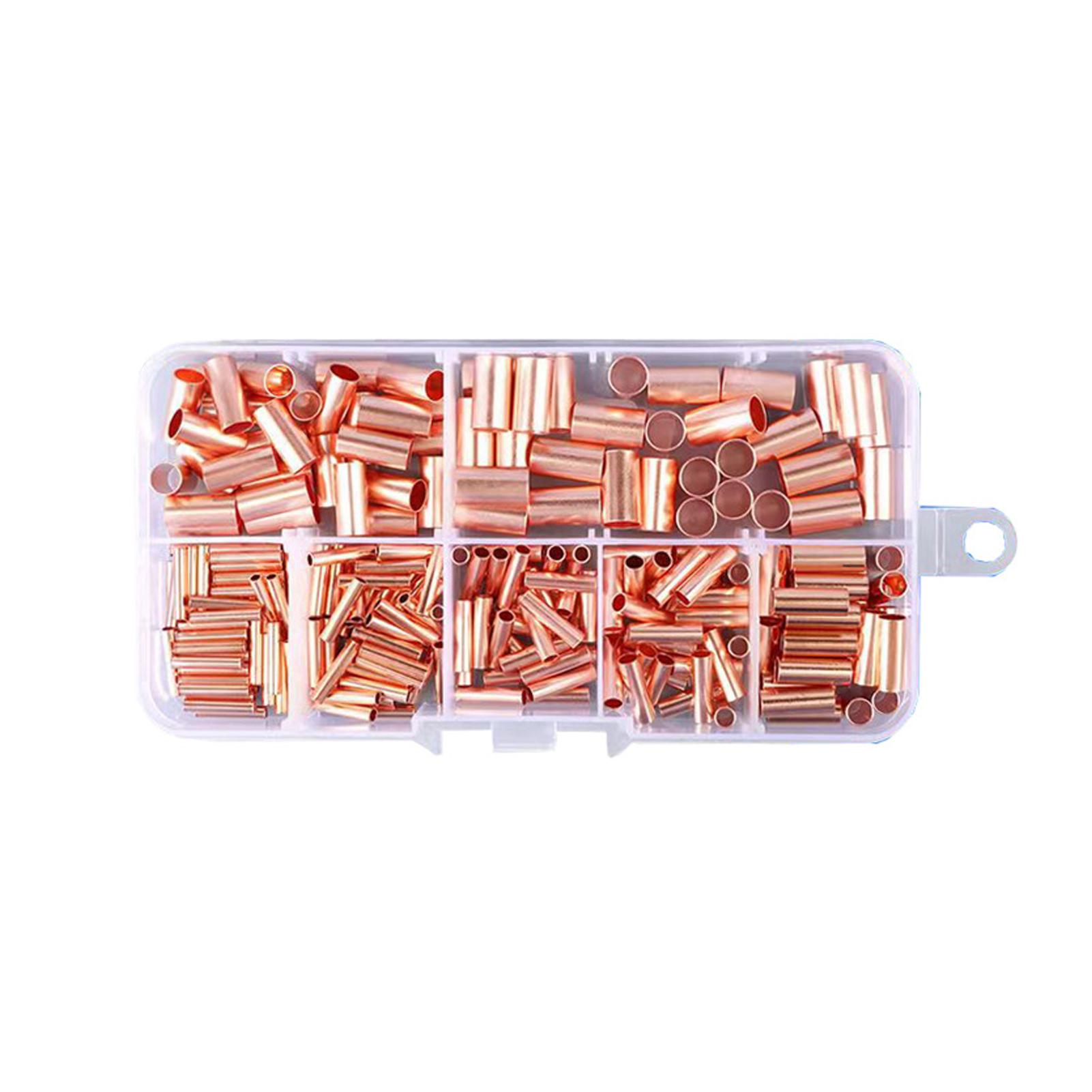 Copper Tube Connector Kits 250pcs 7 Different Diameters 1.5mm 2.0mm 2.5mm 3.0mm 4.0mm 5.0mm 6.0mm; 12mm 0.47inch Length рожевий колір золота
Copper Tube Connector Kits 250pcs 7 Different Diameters 1.5mm 2.0mm 2.5mm 3.0mm 4.0mm 5.0mm 6.0mm; 12mm 0.47inch Length рожевий колір золота