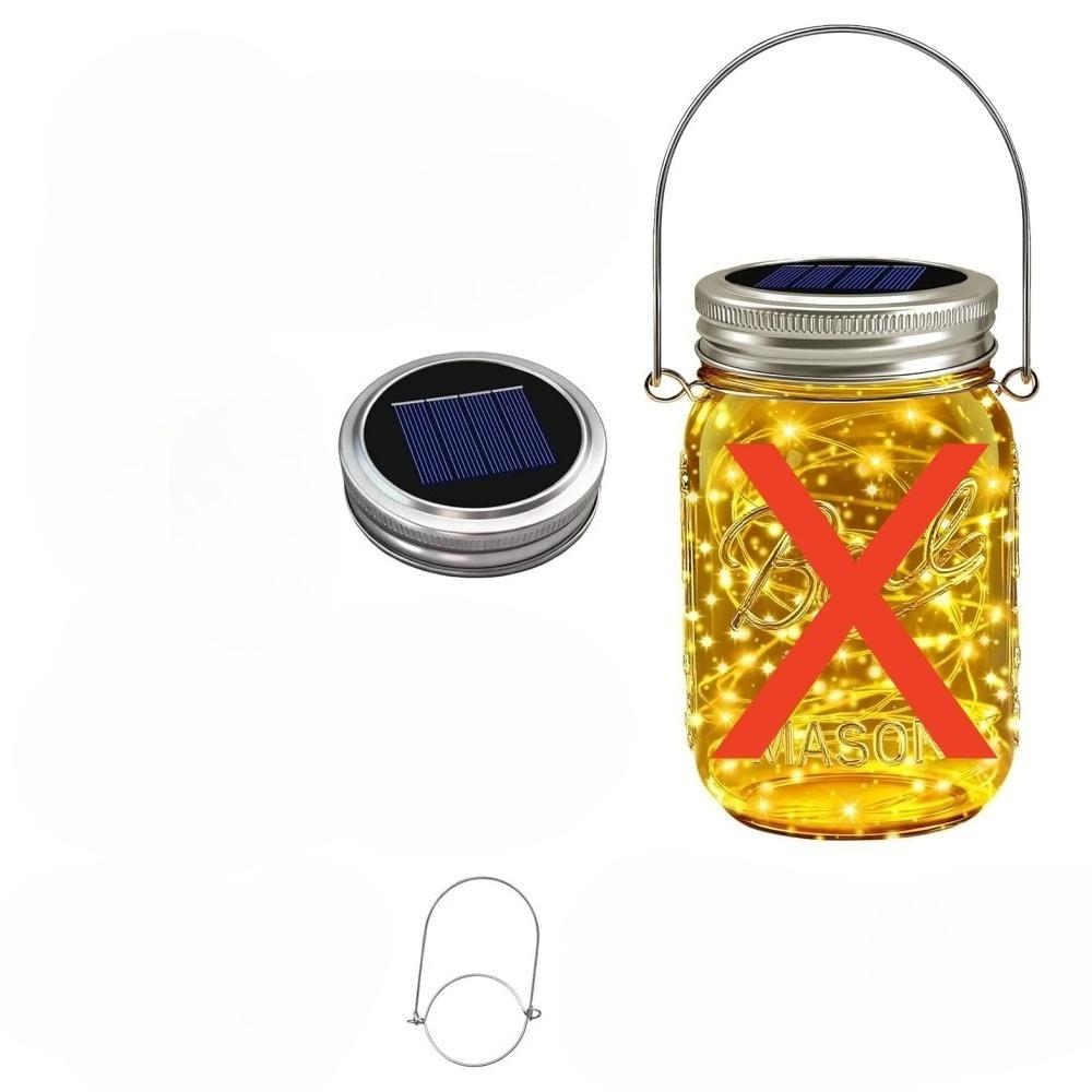 Solar Mason Jar Lights 30 LED Waterproof Fairy String Lights Firefly Jar Lids with Hangers for Outdoor Yard Garden Patio Decor 1m 10led теплим білим кольором
Solar Mason Jar Lights 30 LED Waterproof Fairy String Lights Firefly Jar Lids with Hangers for Outdoor Yard Garden Patio Decor 1m 10led теплим білим кольором