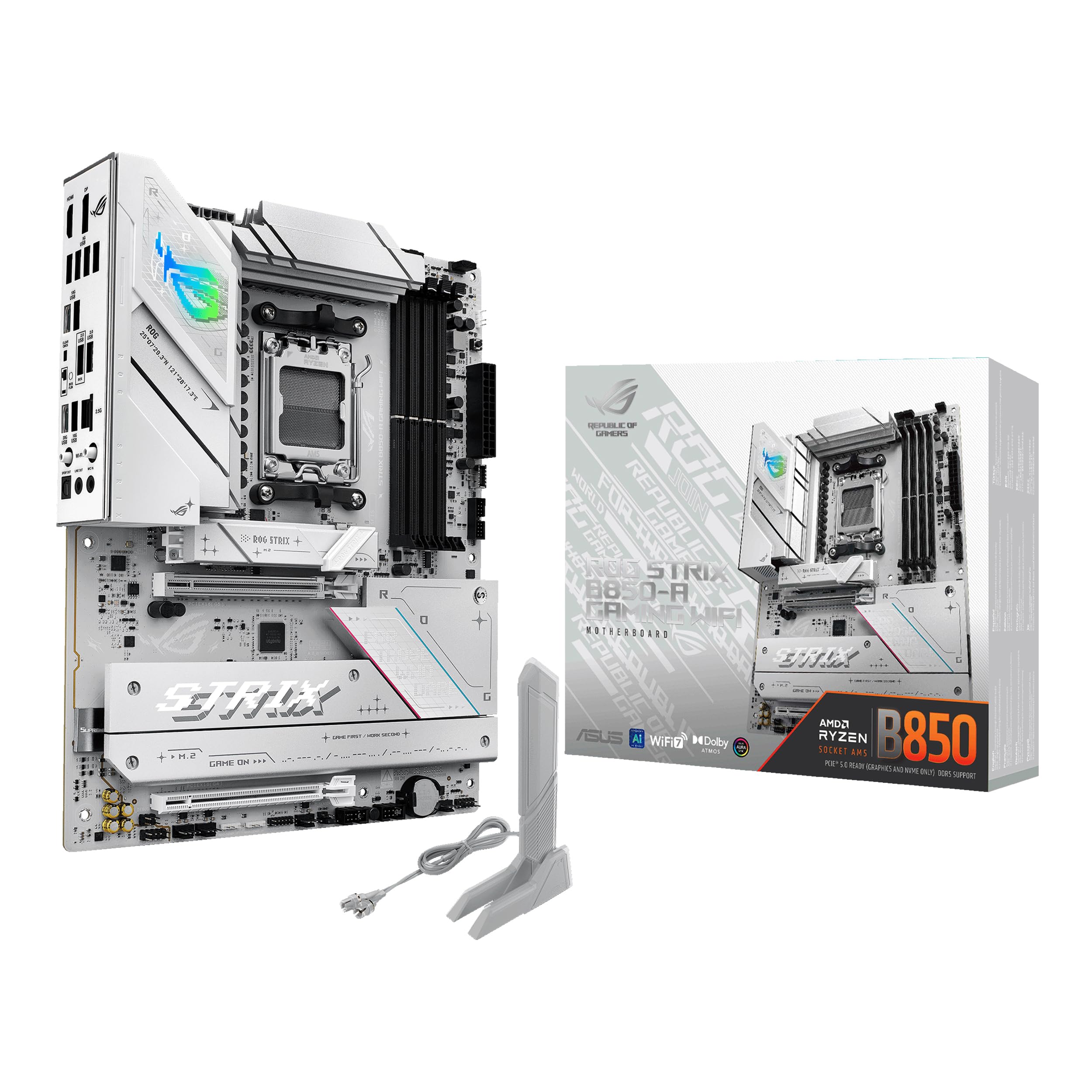 Материнська плата ASUS AMD AM5 AMD B850 ATX, сумісна з Ryzen 9000 7000 STRIX GAMING WIFI Домашній авторизований дистриб’ютор продукції &8000 & Series/ROG
Материнська плата ASUS AMD AM5 AMD B850 ATX, сумісна з Ryzen 9000 7000 STRIX GAMING WIFI Домашній авторизований дистриб’ютор продукції &8000 & Series/ROG