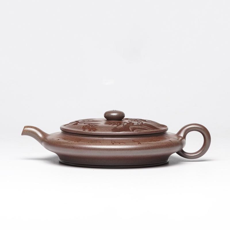 220ml Exquisite Yixing Purple Clay Teapots Handmade Flat Pot Raw Ore Wood-fired Porcelain Mud Kettle Zisha Tea Set Tea Ceremony
220ml Exquisite Yixing Purple Clay Teapots Handmade Flat Pot Raw Ore Wood-fired Porcelain Mud Kettle Zisha Tea Set Tea Ceremony