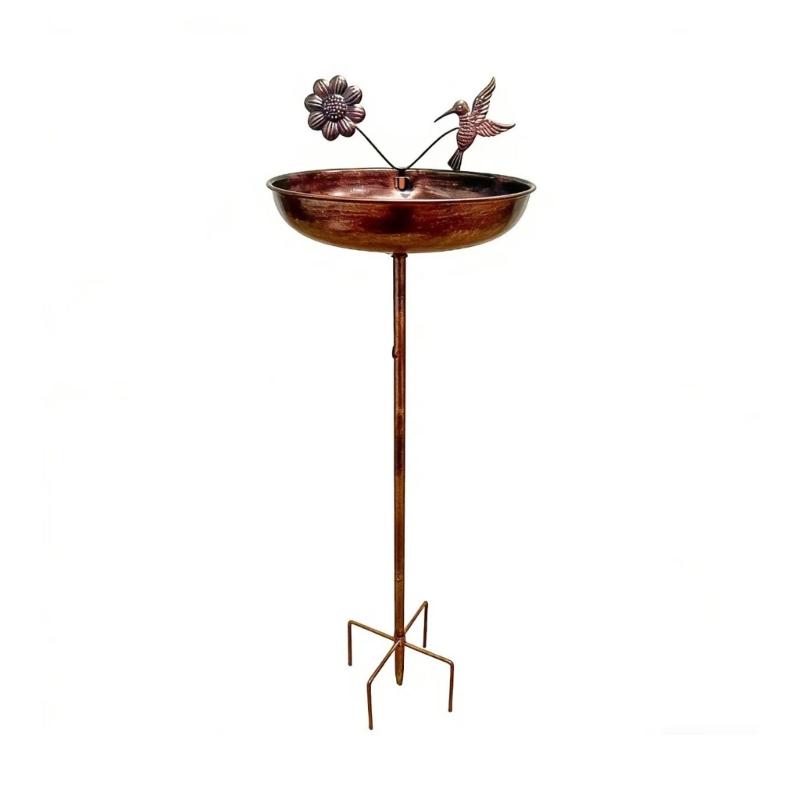 Traditional Antique Bronze Bird Feeder For Outdoor Use With Spacious Bowl To Accommodate Multiple Birds 1
Traditional Antique Bronze Bird Feeder For Outdoor Use With Spacious Bowl To Accommodate Multiple Birds 1