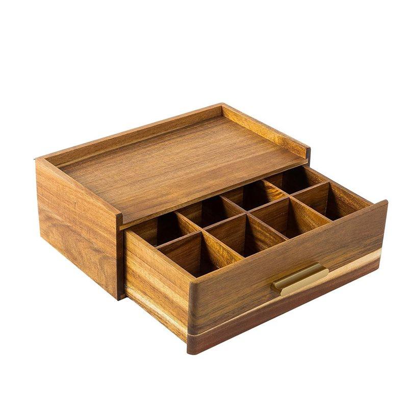 Caddy For Tea Bag Organizer 12 Compartments, Wood For Tea Holder, For Tea Box Storage Drawer деревини коричневого кольору
Caddy For Tea Bag Organizer 12 Compartments, Wood For Tea Holder, For Tea Box Storage Drawer деревини коричневого кольору