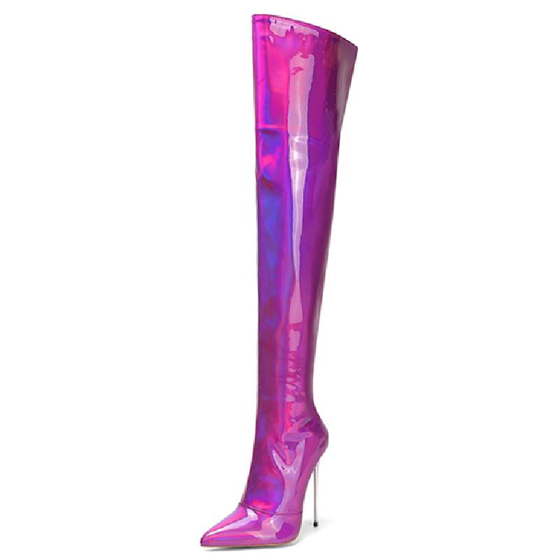 Модні сексуальні чоботи вище коліна Ultra Gold Red Heels Striptizer Fetish Boots Жіноче лаковане взуття для нічного клубу Жіноче взуття великого розміру 45 45 фіолетовий
Модні сексуальні чоботи вище коліна Ultra Gold Red Heels Striptizer Fetish Boots Жіноче лаковане взуття для нічного клубу Жіноче взуття великого розміру 45 45 фіолетовий