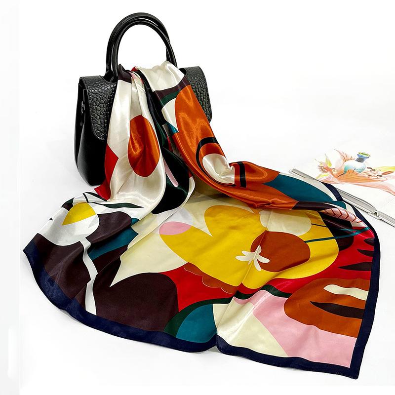 Весенне-летний атласный длинный шарф для женщин, солнцезащитная шаль, модный атласный длинный шарф для красоты, универсальный дорожный шарф 90*90cm
Весенне-летний атласный длинный шарф для женщин, солнцезащитная шаль, модный атласный длинный шарф для красоты, универсальный дорожный шарф 90*90cm