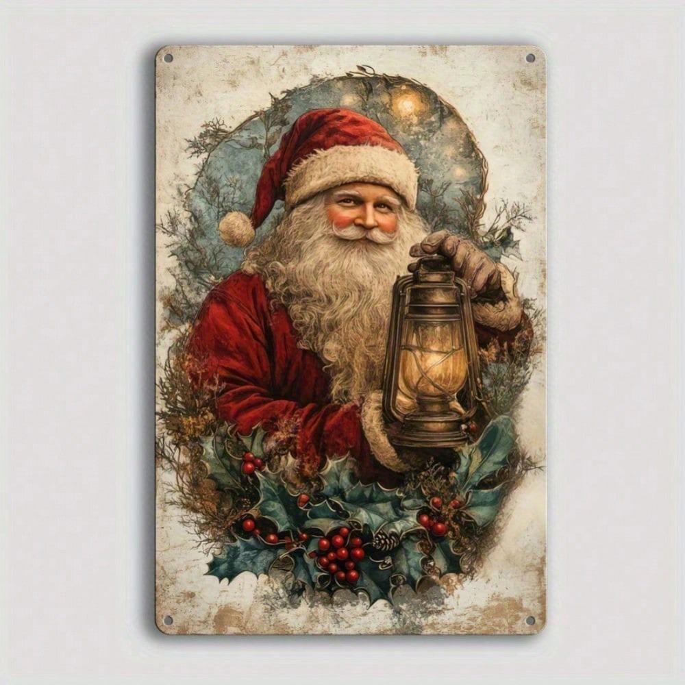 Vintage Santa Claus Metal Tin Sign with Lantern, Rustic Xmas Wall Art for Home, Bar, Cafe Indoor Outdoor Holiday Decoration 20x30 різнокольоровий
Vintage Santa Claus Metal Tin Sign with Lantern, Rustic Xmas Wall Art for Home, Bar, Cafe Indoor Outdoor Holiday Decoration 20x30 різнокольоровий