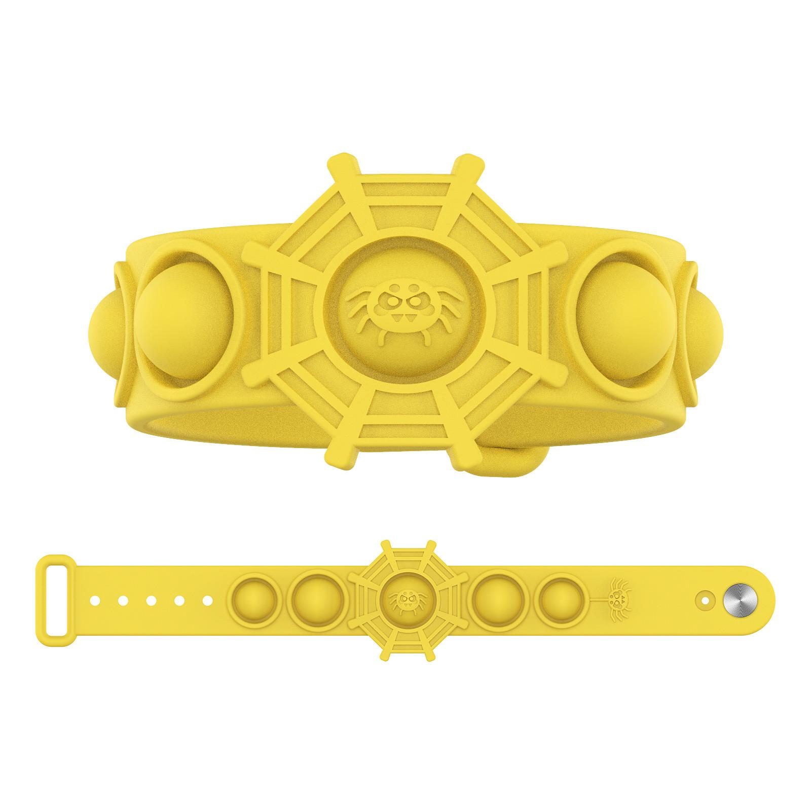 Silicone Spider Pattern Pop It Bracelet Fidget Toy Sensory Stress Relief Wristband Adjustable Size Durable Material for Kids Adults жовтий
Silicone Spider Pattern Pop It Bracelet Fidget Toy Sensory Stress Relief Wristband Adjustable Size Durable Material for Kids Adults жовтий