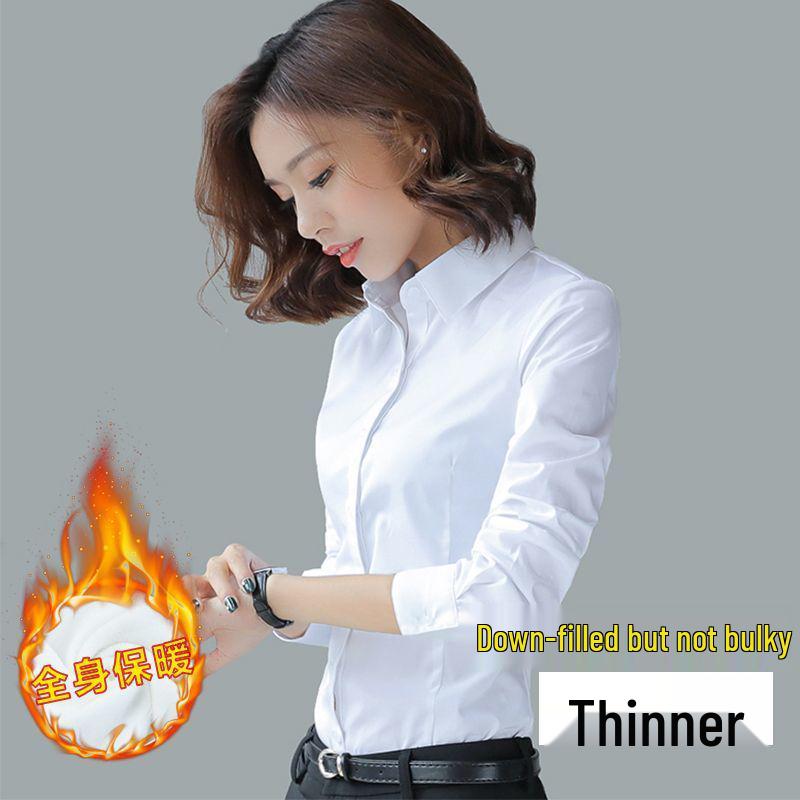 2023 Women s White Fleece-Lined Long Sleeve Slim Fit Shirt – Warm Korean Style Professional Workwear for Autumn and Winter XL/38
2023 Women s White Fleece-Lined Long Sleeve Slim Fit Shirt – Warm Korean Style Professional Workwear for Autumn and Winter XL/38