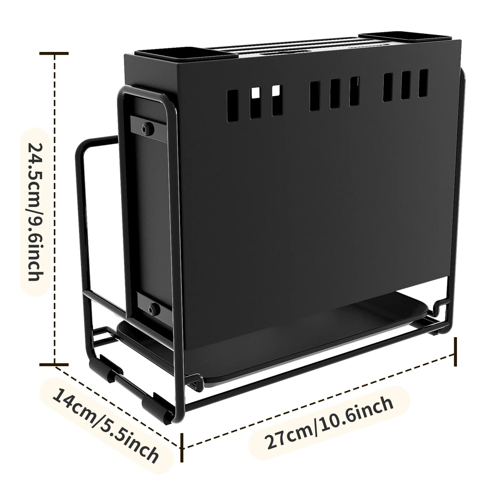 Wall-Mounted Kitchen Knife Storage Rack, Punch-Free Stainless Steel Holder, Black/White Space-Saving Organizer for Utensils
Wall-Mounted Kitchen Knife Storage Rack, Punch-Free Stainless Steel Holder, Black/White Space-Saving Organizer for Utensils
