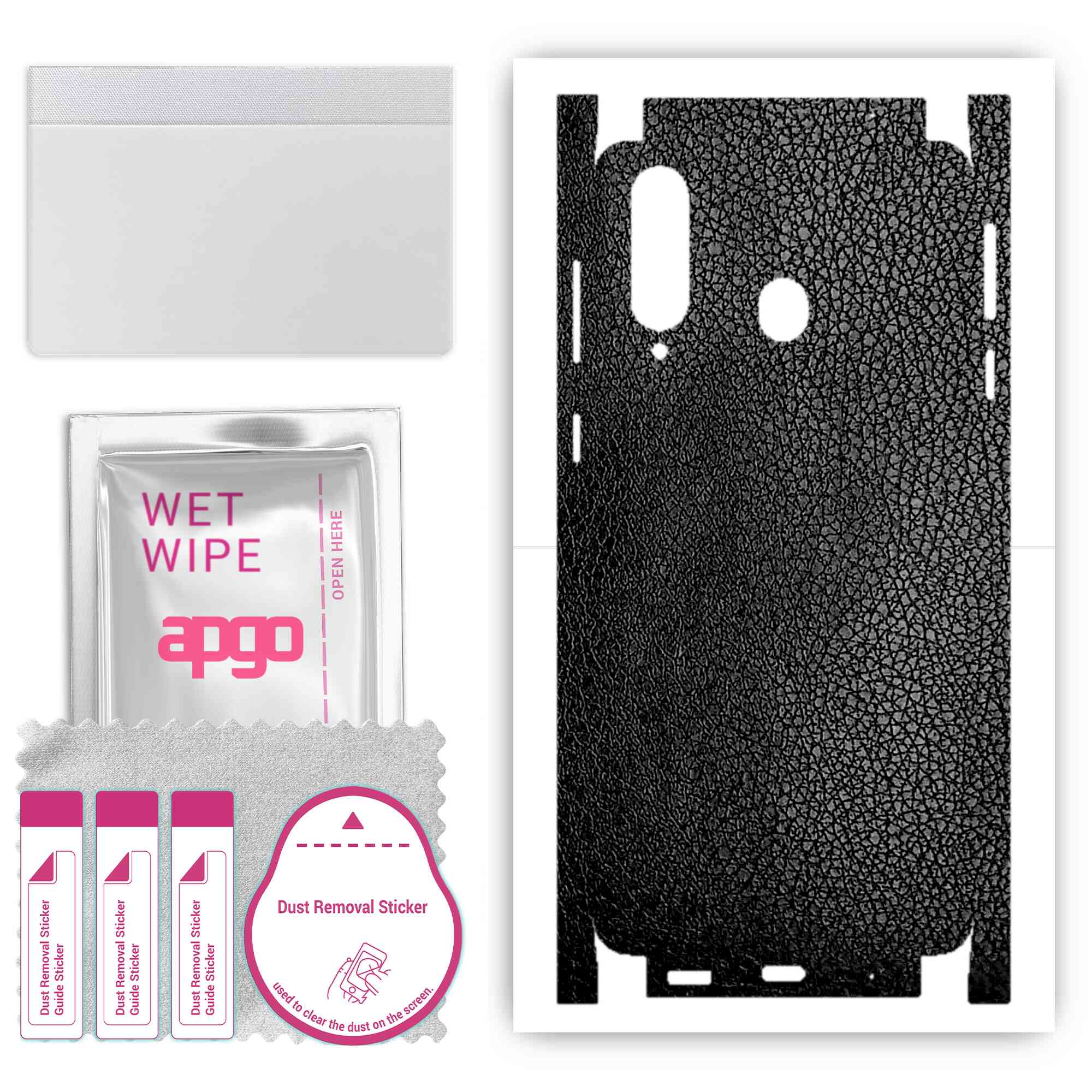 apgo Protective Skin Sticker for the back+sides compatible with Samsung Galaxy A8s, Full Wrap Film, Foil, Vinyl - Pattern Black Leather
apgo Protective Skin Sticker for the back+sides compatible with Samsung Galaxy A8s, Full Wrap Film, Foil, Vinyl - Pattern Black Leather
