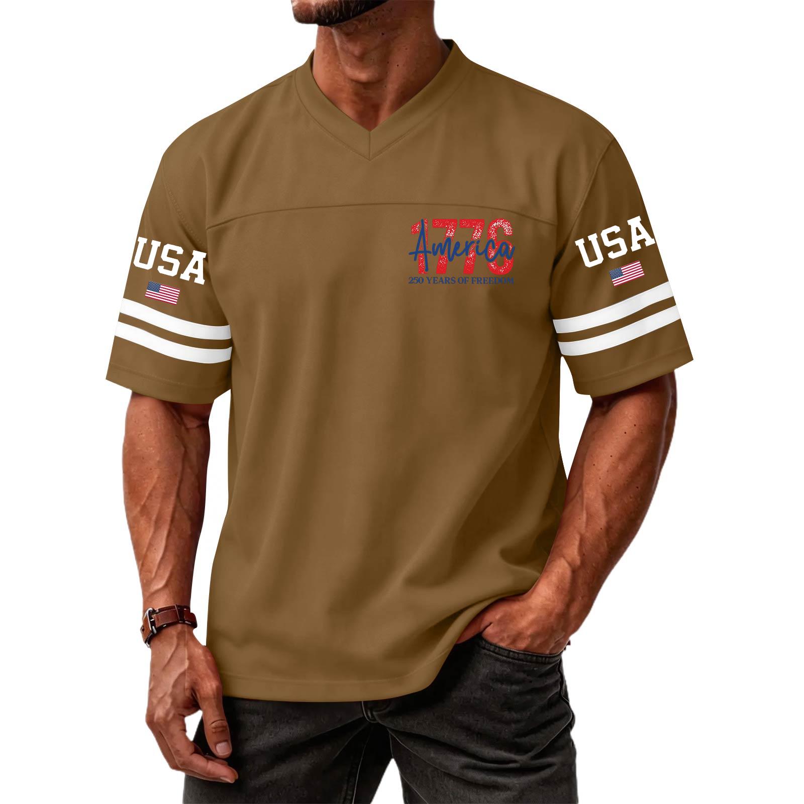 Men s Casual Fashion V-Neck Independence Day Print Short Sleeve Sports T-Shirt Top M коричневий
Men s Casual Fashion V-Neck Independence Day Print Short Sleeve Sports T-Shirt Top M коричневий