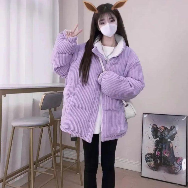 Women Fleece Lined Thick Cotton Coat Two Sides Wear Loose Winter Jacket Korean Embroidery Casual Outfit XL фіолетовий
Women Fleece Lined Thick Cotton Coat Two Sides Wear Loose Winter Jacket Korean Embroidery Casual Outfit XL фіолетовий