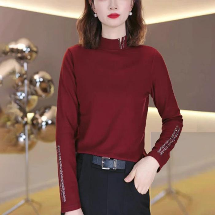 Rhinestone Warm Long Sleeve Reducing Age Autumn/Winter Top - Stylish Belly Covering Shirt for Middle-Aged Women 4XL
Rhinestone Warm Long Sleeve Reducing Age Autumn/Winter Top - Stylish Belly Covering Shirt for Middle-Aged Women 4XL