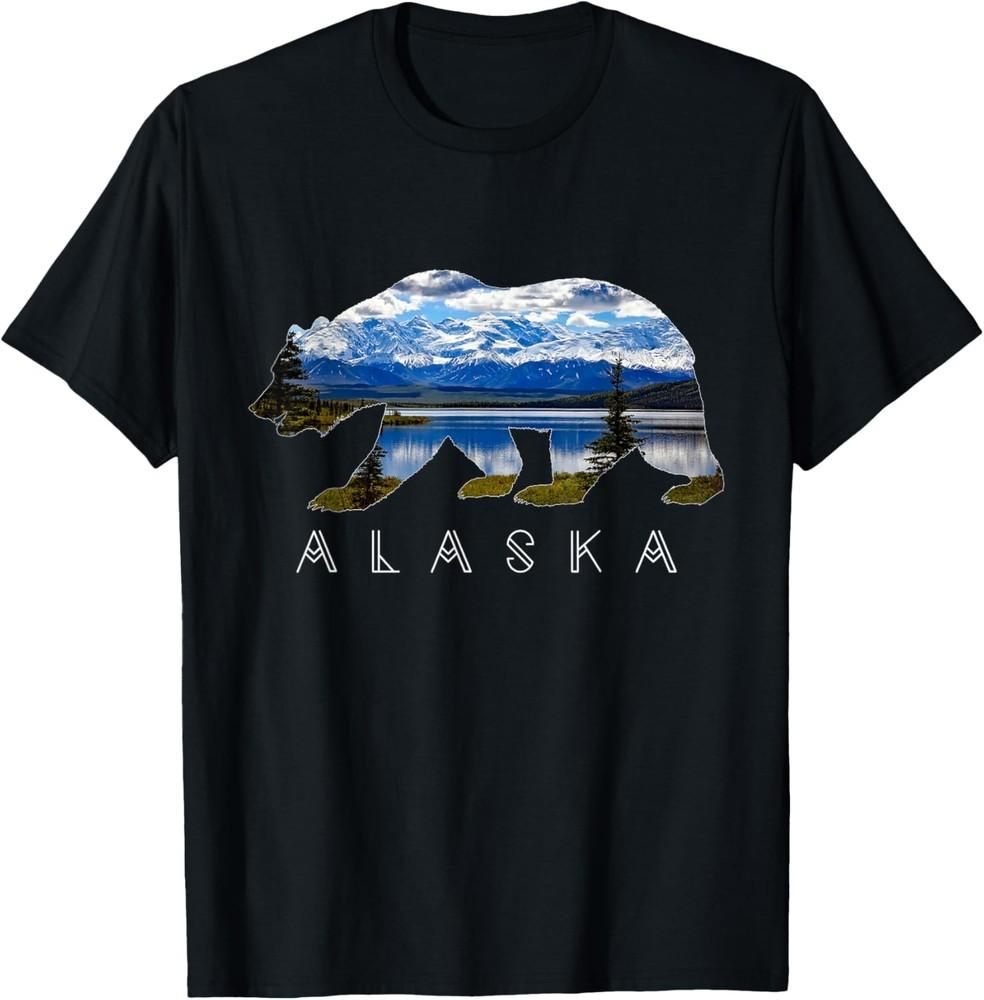 Alaskan Bear with Lake & Mountain Souvenir T-Shirt Unisex T-Shirt S
Alaskan Bear with Lake & Mountain Souvenir T-Shirt Unisex T-Shirt S