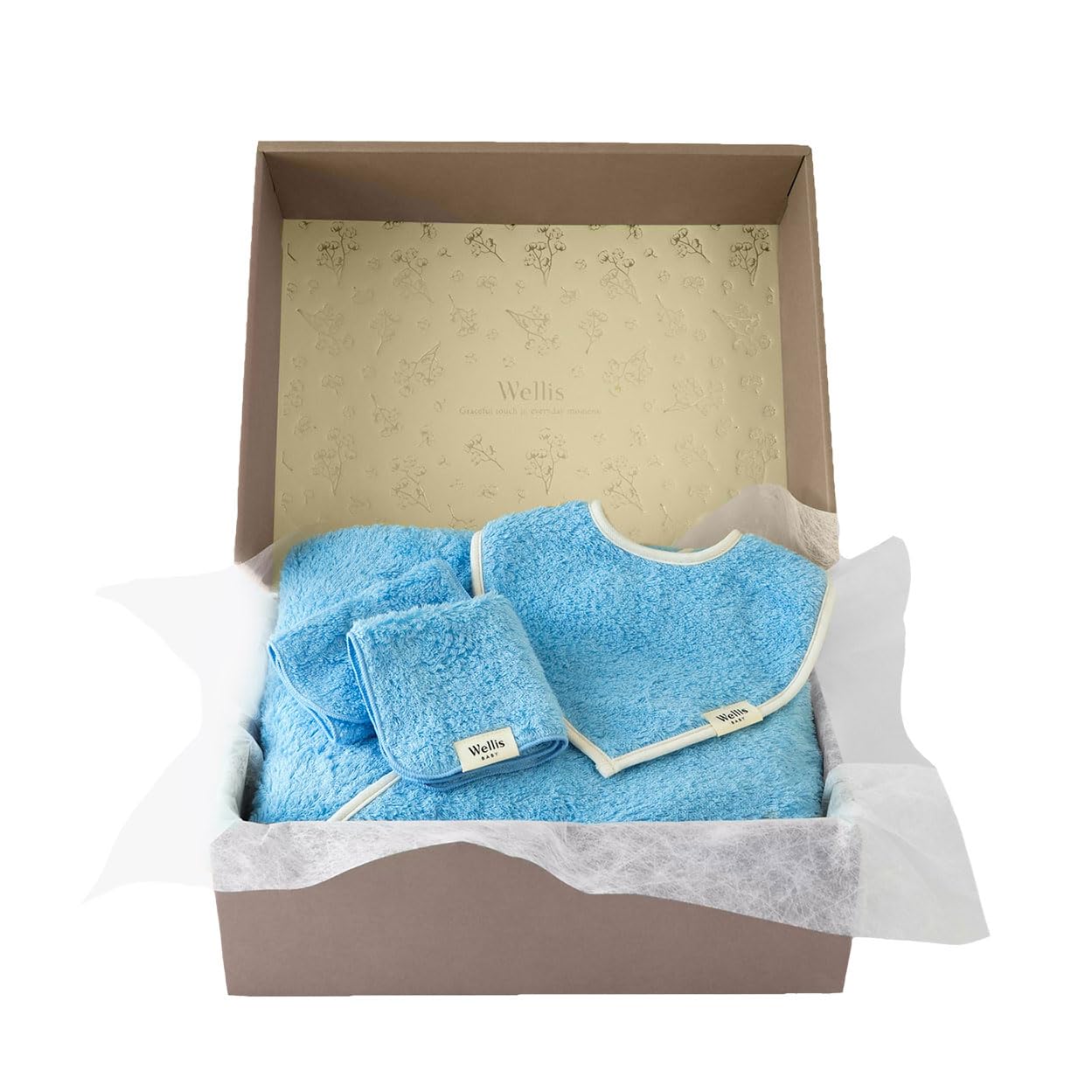 Wellis BABY Newborn Box Ajisai Small Mommy Daddy (Swaddle, Bib, Towel, Towel, Hydrangea)
Wellis BABY Newborn Box Ajisai Small Mommy Daddy (Swaddle, Bib, Towel, Towel, Hydrangea)