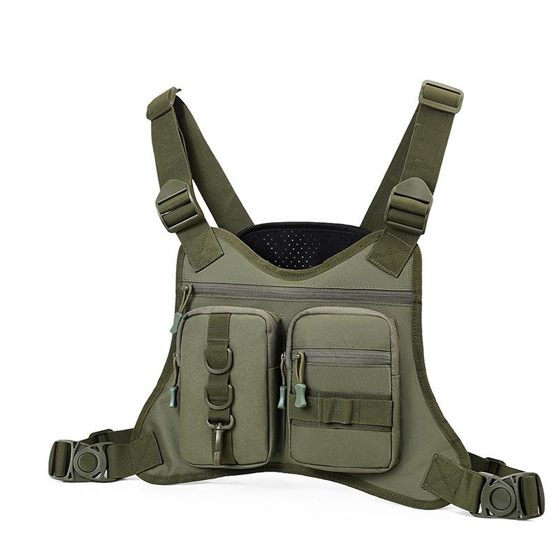 Tactical Functional Vest Bag Casual Personality Men Bag INS Style Chest Bag Waist Bag Tooling Backpack 40x29x4cm зелений
Tactical Functional Vest Bag Casual Personality Men Bag INS Style Chest Bag Waist Bag Tooling Backpack 40x29x4cm зелений