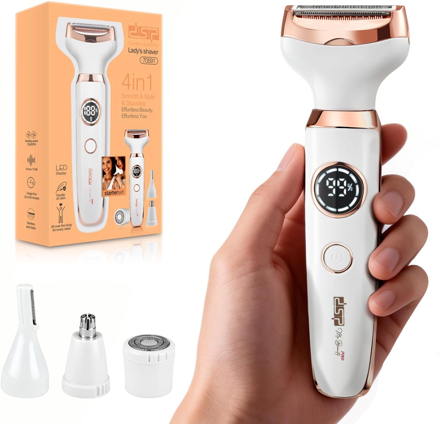 Electric Razor for Women, Rechargeable Ladies Shaver with LED Display & Fast Charging, Electric Trimmer for Face Body United States
Electric Razor for Women, Rechargeable Ladies Shaver with LED Display & Fast Charging, Electric Trimmer for Face Body United States