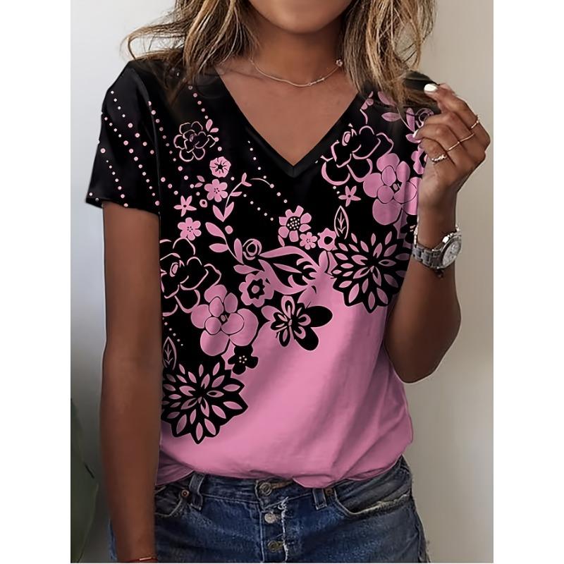 Women s V-neck Short Sleeved Flower Print L
Women s V-neck Short Sleeved Flower Print L