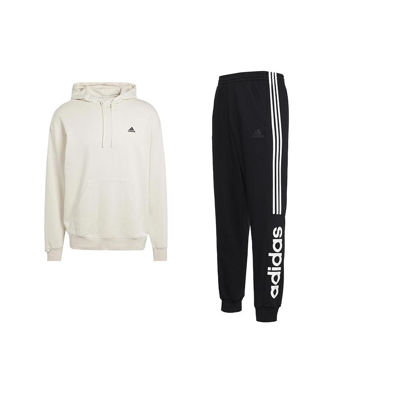 Adidas Logo Pullover Hoodie And Striped Elastic Waist Cuffed Pants Set Men Sweatshirt Set IZ1457+GD5473 M
Adidas Logo Pullover Hoodie And Striped Elastic Waist Cuffed Pants Set Men Sweatshirt Set IZ1457+GD5473 M