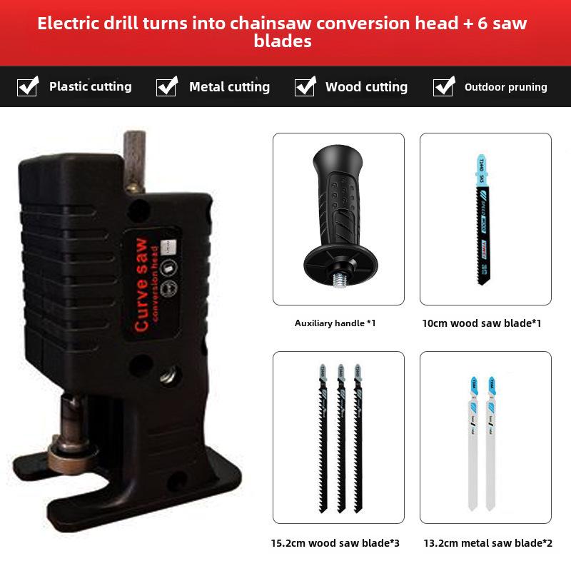 Головка для преобразования электрической дрели в пилу для ручной возвратно-поступательной деревообрабатывающей пилы
Головка для преобразования электрической дрели в пилу для ручной возвратно-поступательной деревообрабатывающей пилы
