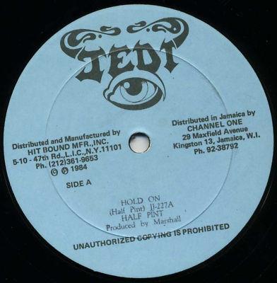 12inch Record HALF PINT Hold On JJ227 Jedi 1985 US Reggae Ska Dub Used
12inch Record HALF PINT Hold On JJ227 Jedi 1985 US Reggae Ska Dub Used