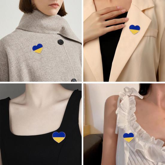 Yousheng Flag of Ukraine Heart Badge Metal Button Badge Heart Shape Brooch Lapel Pins Clothing Accessories for Jacket Hat Bag Love Heart
Yousheng Flag of Ukraine Heart Badge Metal Button Badge Heart Shape Brooch Lapel Pins Clothing Accessories for Jacket Hat Bag Love Heart