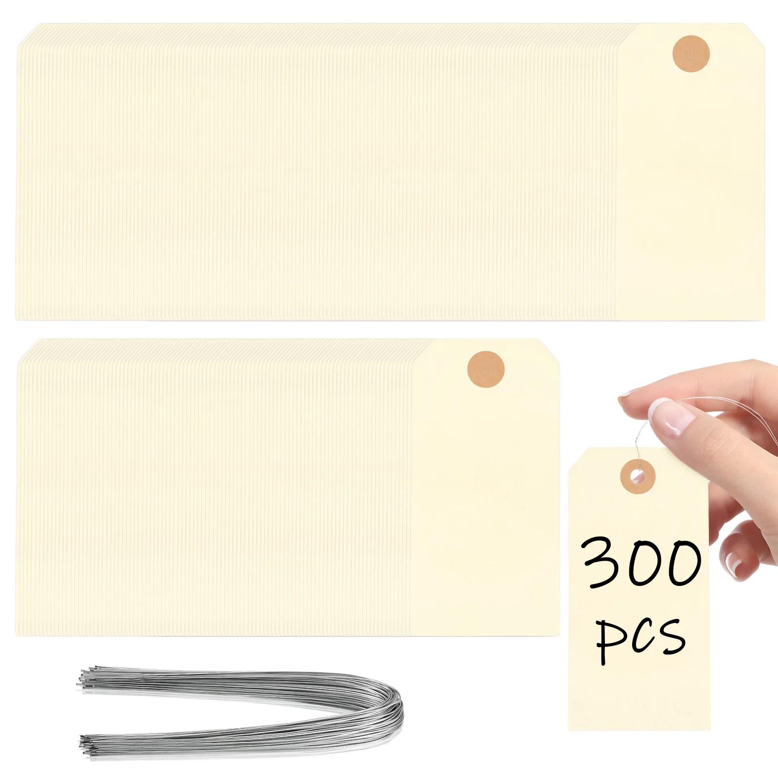 300 Pcs Shipping Tag Double Sided Writable Pricing Tag with Reinforced Hole and Wire Attached for Market Warehouse Stall
300 Pcs Shipping Tag Double Sided Writable Pricing Tag with Reinforced Hole and Wire Attached for Market Warehouse Stall