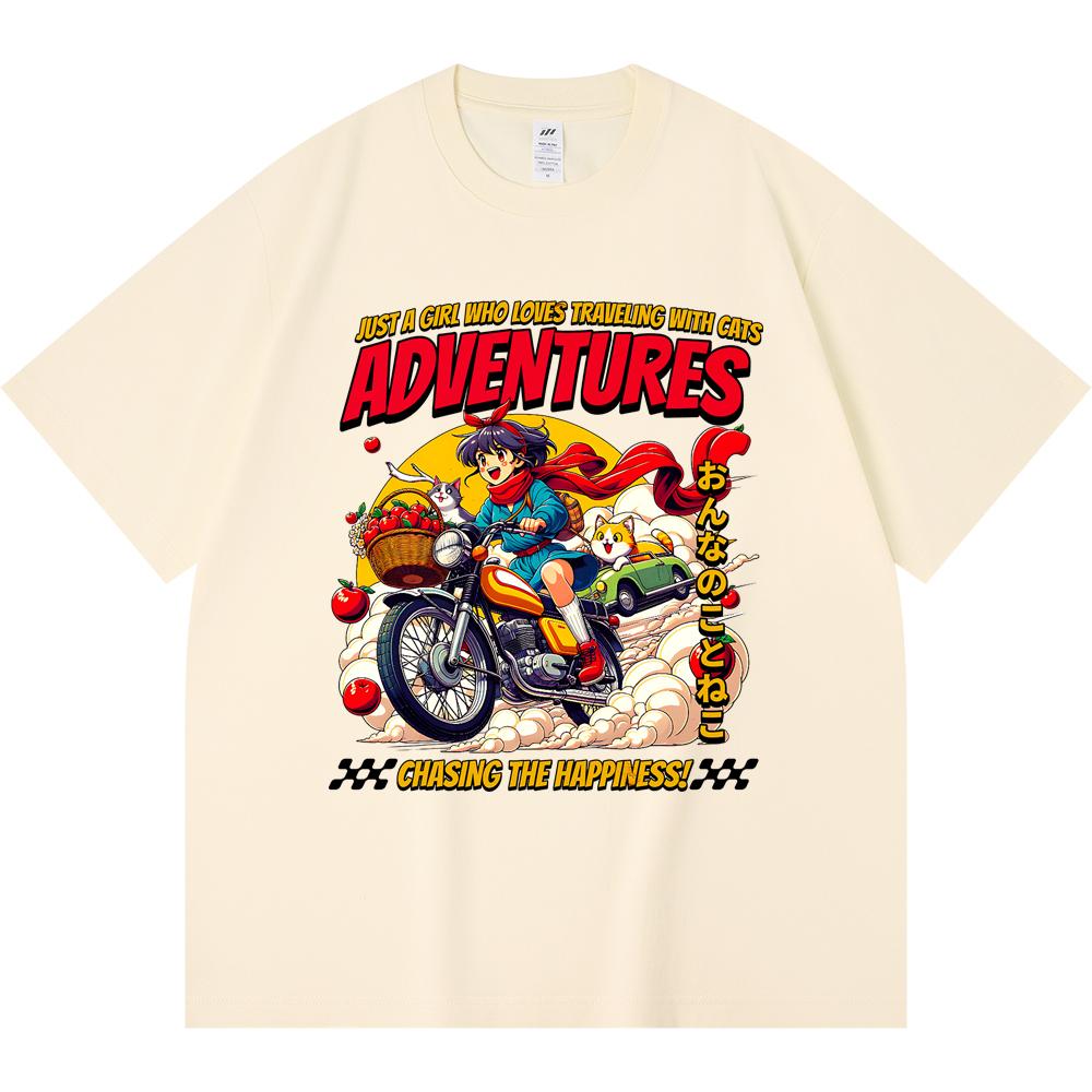 230GSM 100% Cotton T-Shirt Adventures Chasing The Happiness Anime Girl Print Tees Funny Harajuku Style Combed Cotton Tshirt XS абрикосовый
230GSM 100% Cotton T-Shirt Adventures Chasing The Happiness Anime Girl Print Tees Funny Harajuku Style Combed Cotton Tshirt XS абрикосовый