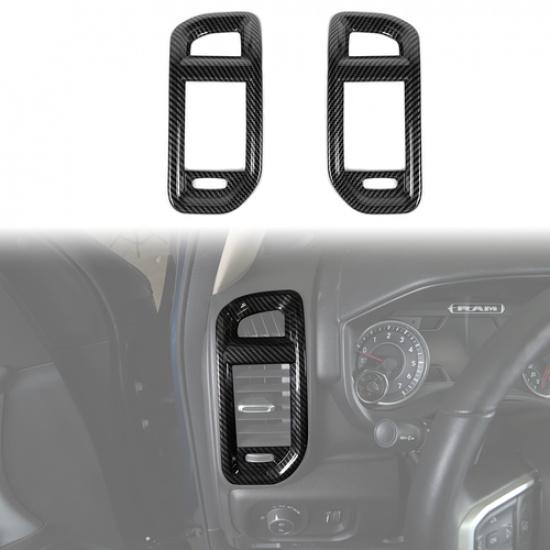 Carbon Fiber Dash Side Air Vent Outlet Cover Trim For Dodge Ram 1500 2018-
Carbon Fiber Dash Side Air Vent Outlet Cover Trim For Dodge Ram 1500 2018-