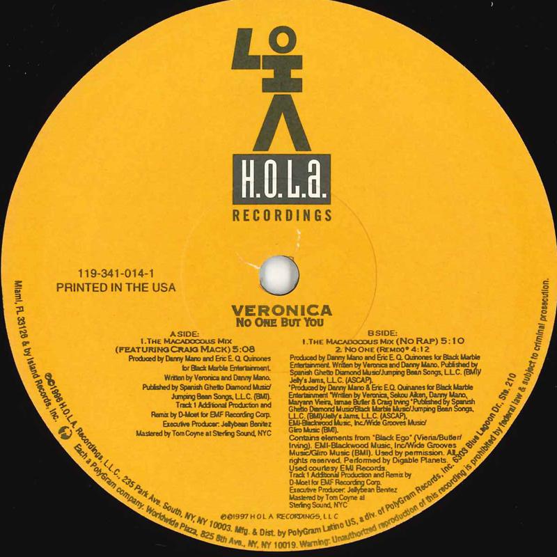 12inch Record VERONICA - No One But You 1193410141 H.O.L.A. 1997 US Rap & Hip-Hop/R&B Used
12inch Record VERONICA - No One But You 1193410141 H.O.L.A. 1997 US Rap & Hip-Hop/R&B Used
