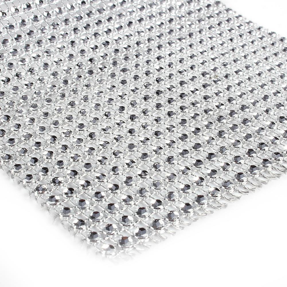 10 Yards Silvery Plastic Diamond Rhinestone Mesh Ribbon Roll Sparking Wedding Ornament 24 Rows
10 Yards Silvery Plastic Diamond Rhinestone Mesh Ribbon Roll Sparking Wedding Ornament 24 Rows