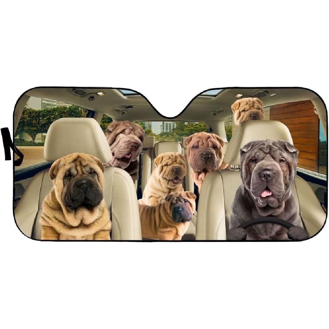 Windshield Sun Shade Shar Pei Car Sunscreen Shade Retractable Protect Car Interior for Most Sedans SUV Truck Automotive 55x30in 51 x 28
Windshield Sun Shade Shar Pei Car Sunscreen Shade Retractable Protect Car Interior for Most Sedans SUV Truck Automotive 55x30in 51 x 28