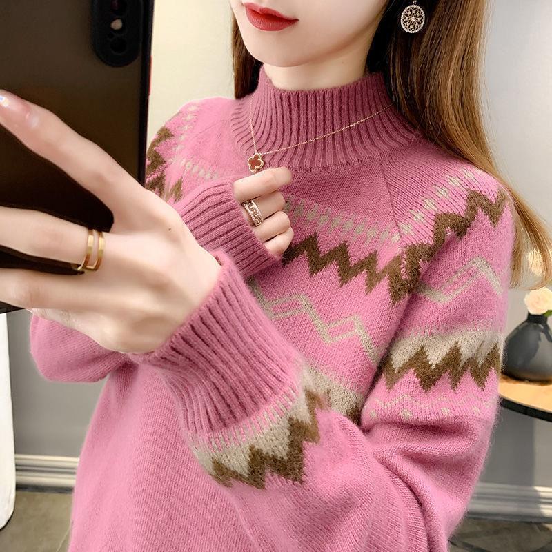 Свитер с половиной высокого воротника для студенток, корейская версия, свободный плюшевый утолщенный вязаный базовый слой, иностранный стиль внутри, новая зима S
Свитер с половиной высокого воротника для студенток, корейская версия, свободный плюшевый утолщенный вязаный базовый слой, иностранный стиль внутри, новая зима S