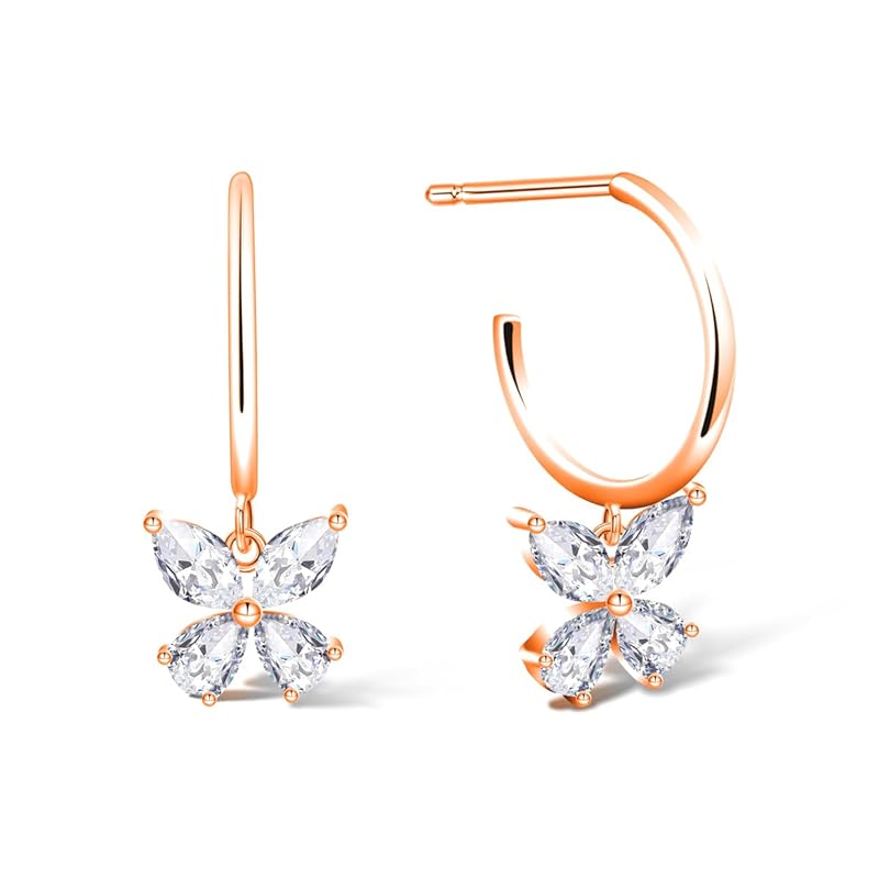 YUIITU earrings ladies Popularity drop zirconia sway butterfly Compatible with metal allergies silver adult half hoop woman flower gift holiday
YUIITU earrings ladies Popularity drop zirconia sway butterfly Compatible with metal allergies silver adult half hoop woman flower gift holiday