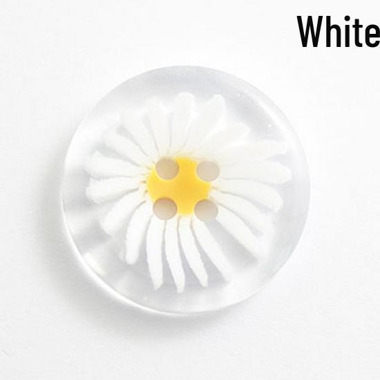 Transparent Black & White Resin Daisy Buttons - Four-Hole, Available for Coats, Trench Coats, Shirts, Sizes 11.5-30mm
Transparent Black & White Resin Daisy Buttons - Four-Hole, Available for Coats, Trench Coats, Shirts, Sizes 11.5-30mm